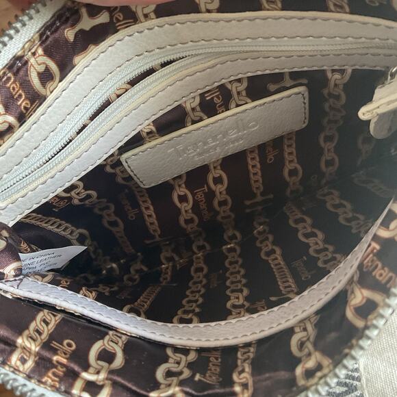 Tignanello Genuine Pebbled Leather Multi-Pocket Crossbody Purse Bag Bone - Picture 5 of 5
